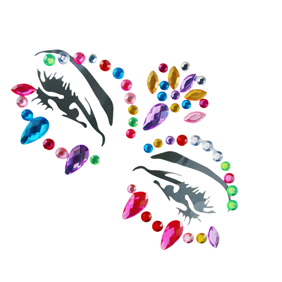 Sparkling Gem Face Stickers-Fun&Glam for kids