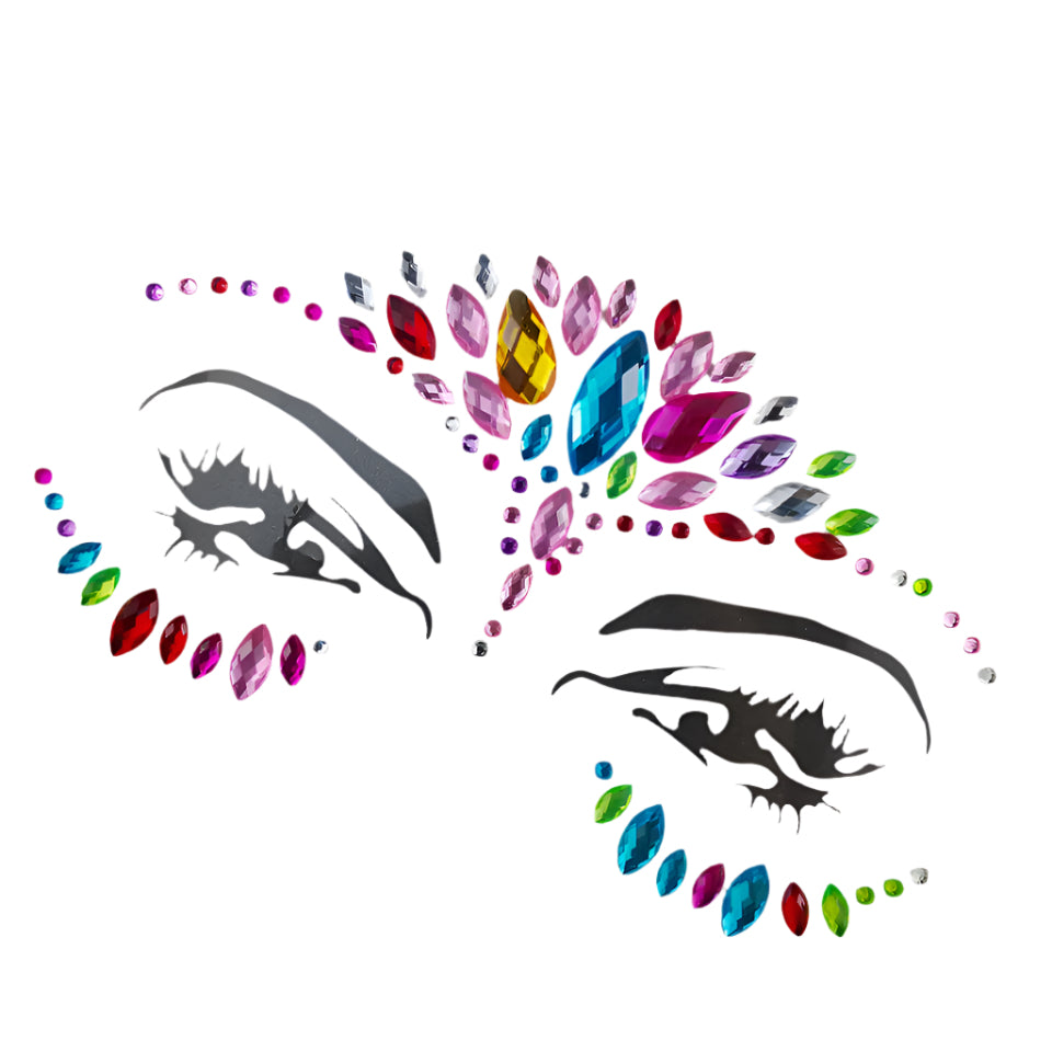 HushPosh Sparkling Gem face stickers-Fun&Glam for kids