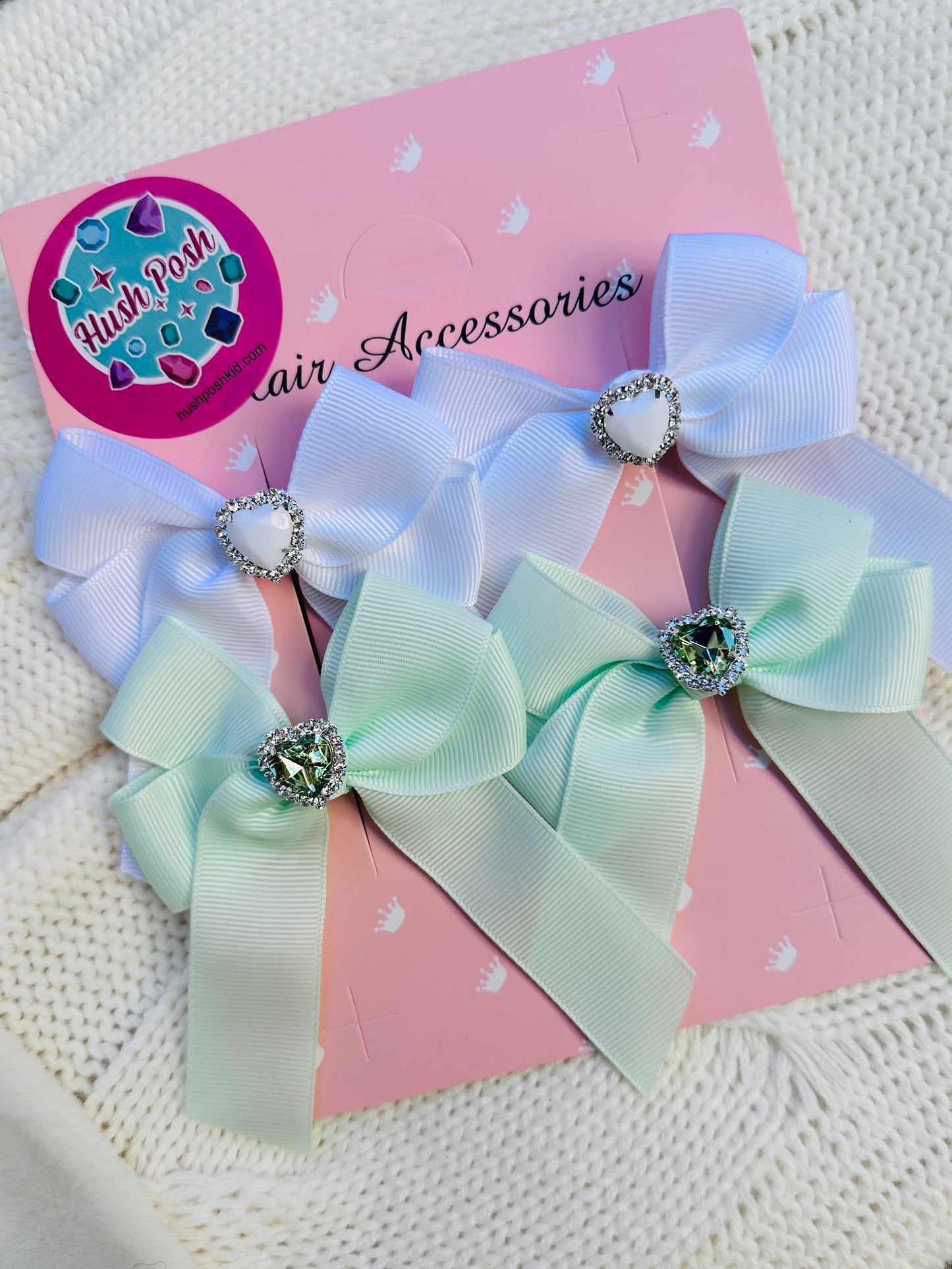 HushPosh Handmade 4 Piece Ribbon HairClip