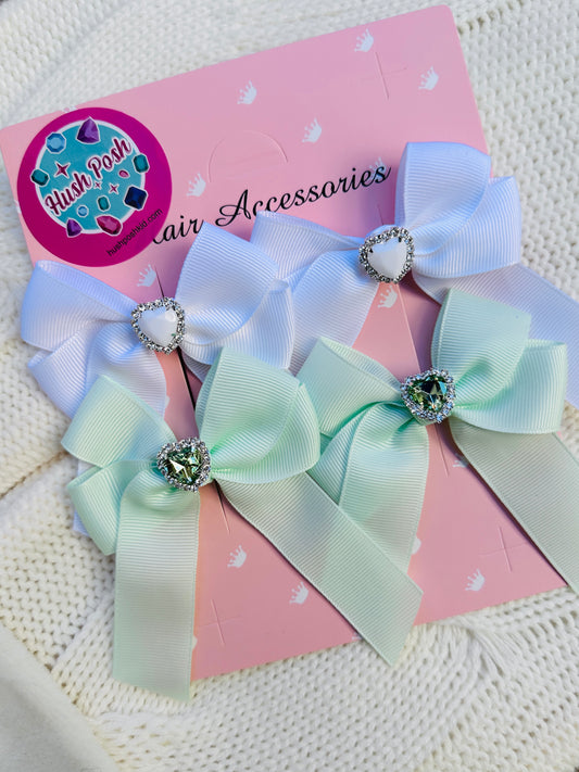 HushPosh Handmade 4 Piece Ribbon HairClip