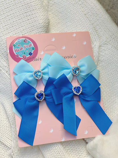 HushPosh Handmade 4 Piece Ribbon HairClip