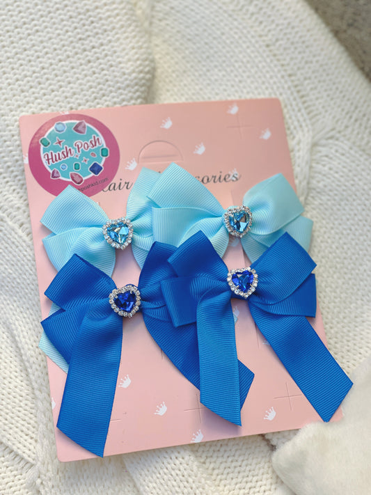 HushPosh Handmade 4 Piece Ribbon HairClip