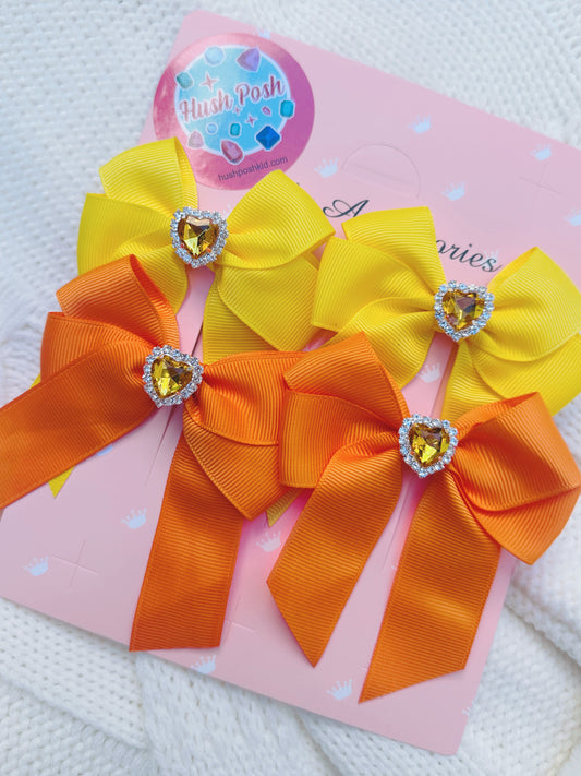 HushPosh Handmade 4 Piece Ribbon HairClip