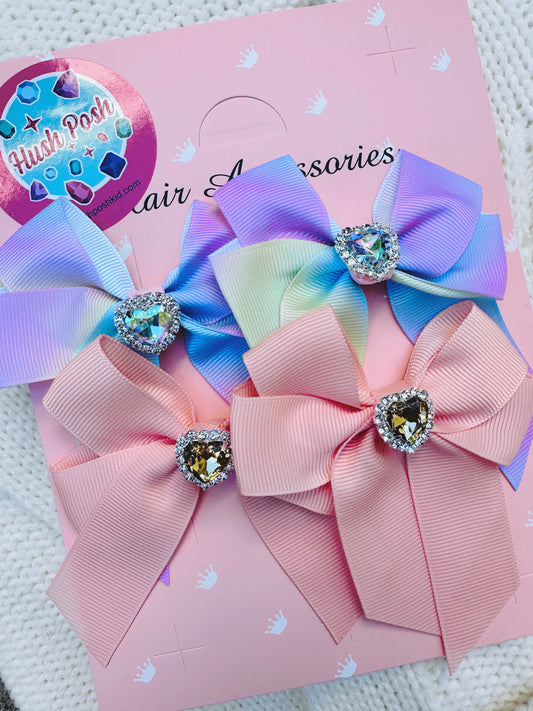HushPosh Handmade 4 Piece Ribbon HairClip