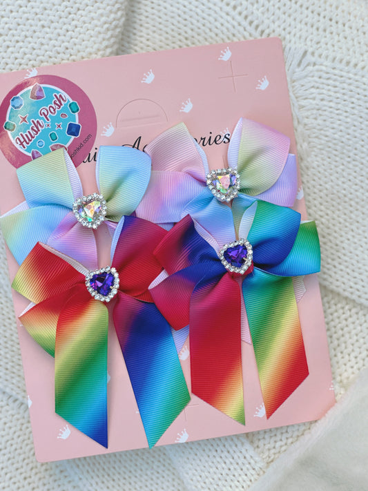 HushPosh Handmade 4 Piece Ribbon HairClip