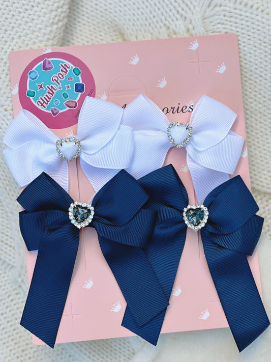 HushPosh Handmade 4 Piece Ribbon HairClip