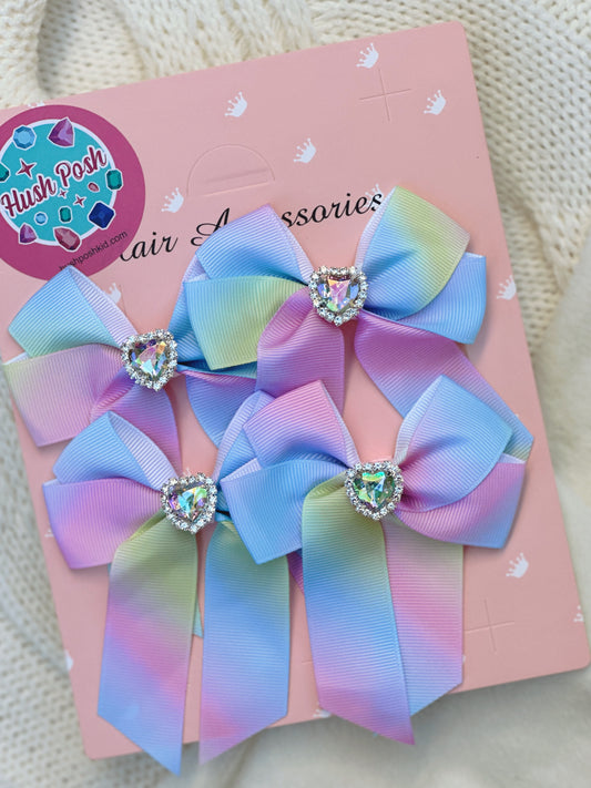 HushPosh Handmade 4 Piece Ribbon HairClip